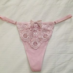 Beautiful pink lace thong from VS